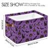 Emelivor Halloween Pumpkin Cat Storage Basket Bins Decorative Organizer Bins Laundry Hamper Baskets with Handles for Living Room Clothes Closet Shelf Livingroom,1 pcs view 3
