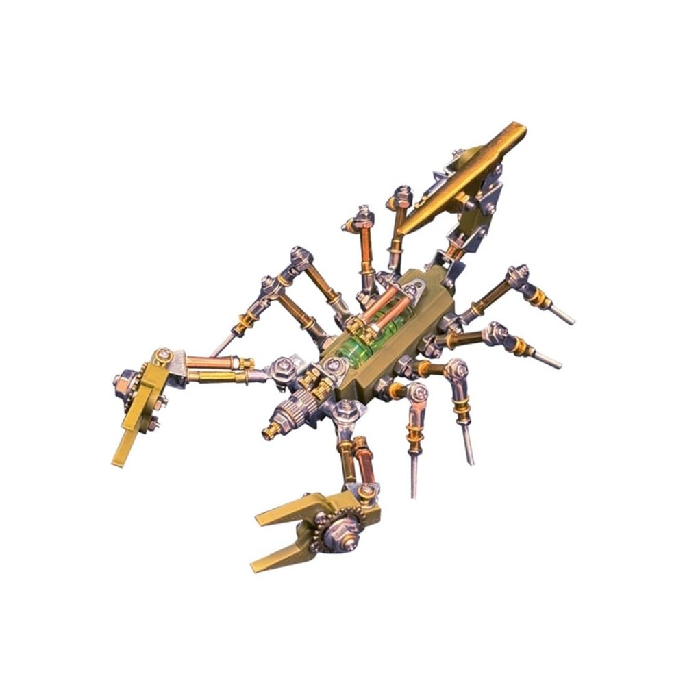 3D Metal Puzzle Model Kit, 259Pcs 3D Cyberpunk DIY Articulated Cyber-Scorpion Building Kit, Unique Desk Creative Art Decorations Gift for Adults