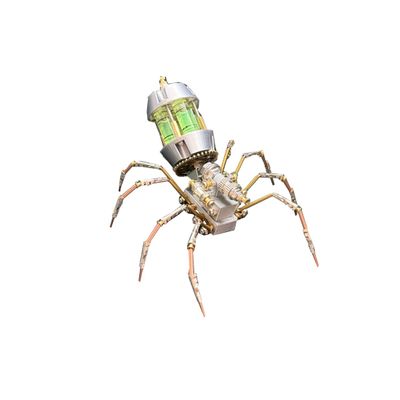 3D Metal Puzzle Model Kit, 139Pcs 3D Cyberpunk DIY Cyber Stalker Futuristic Spider Building Kit, Unique Desk Creative Art Decorations Gift for Adults