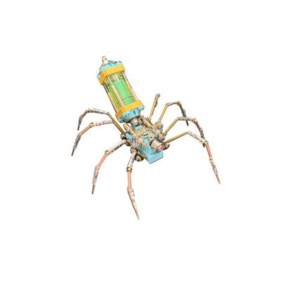 3D Metal Puzzle Model Kit, 139Pcs 3D Cyberpunk DIY Cyber Weaver Futuristic Spider Building Kit, Unique Desk Creative Art Decorations Gift for Adults