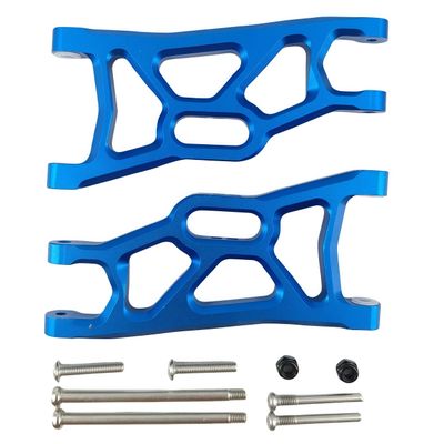 Aluminum Front Lower Suspension Arms Set Upgrade for 1/10 Slash 2WD RC Car, Replaces Part #3631 (Blue)