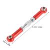 FELTECHELECTR 6Pcs Adjustable Aluminum Turnbuckle Rod Linkage for RC Car Steering Upgrade Compatible with Redcat Remote Control HSP Racing HPI Truck Buggy Off-Road Vehicle Red view 2