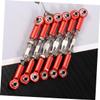 FELTECHELECTR 6Pcs Adjustable Aluminum Turnbuckle Rod Linkage for RC Car Steering Upgrade Compatible with Redcat Remote Control HSP Racing HPI Truck Buggy Off-Road Vehicle Red view 4