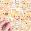 189 Adorable Yellow Kitten Lifestyle Action Pattern Stickers Free Sticker Storage Box with Purchase view 3