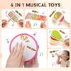 Baby Musical Instruments for Girls-Montessori Wooden Toys for Toddlers 1-3,Percussion Instruments Set with Xylophone Preschool Educational 3+ Christmas Birthday Gift for 1 2 3 Year Girls (pink 6 in 1) view 3