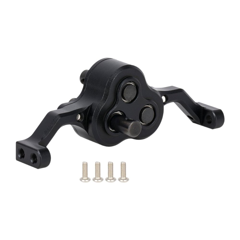 1/10 RC Transfer Case Replaces Installation Adjustable Carrier Bearing Transmission Gearbox for Car Modification, Black