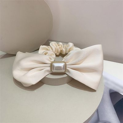 DFWZMQTG French Temperament Hair Ornaments Cold Wind Satin Ribbon