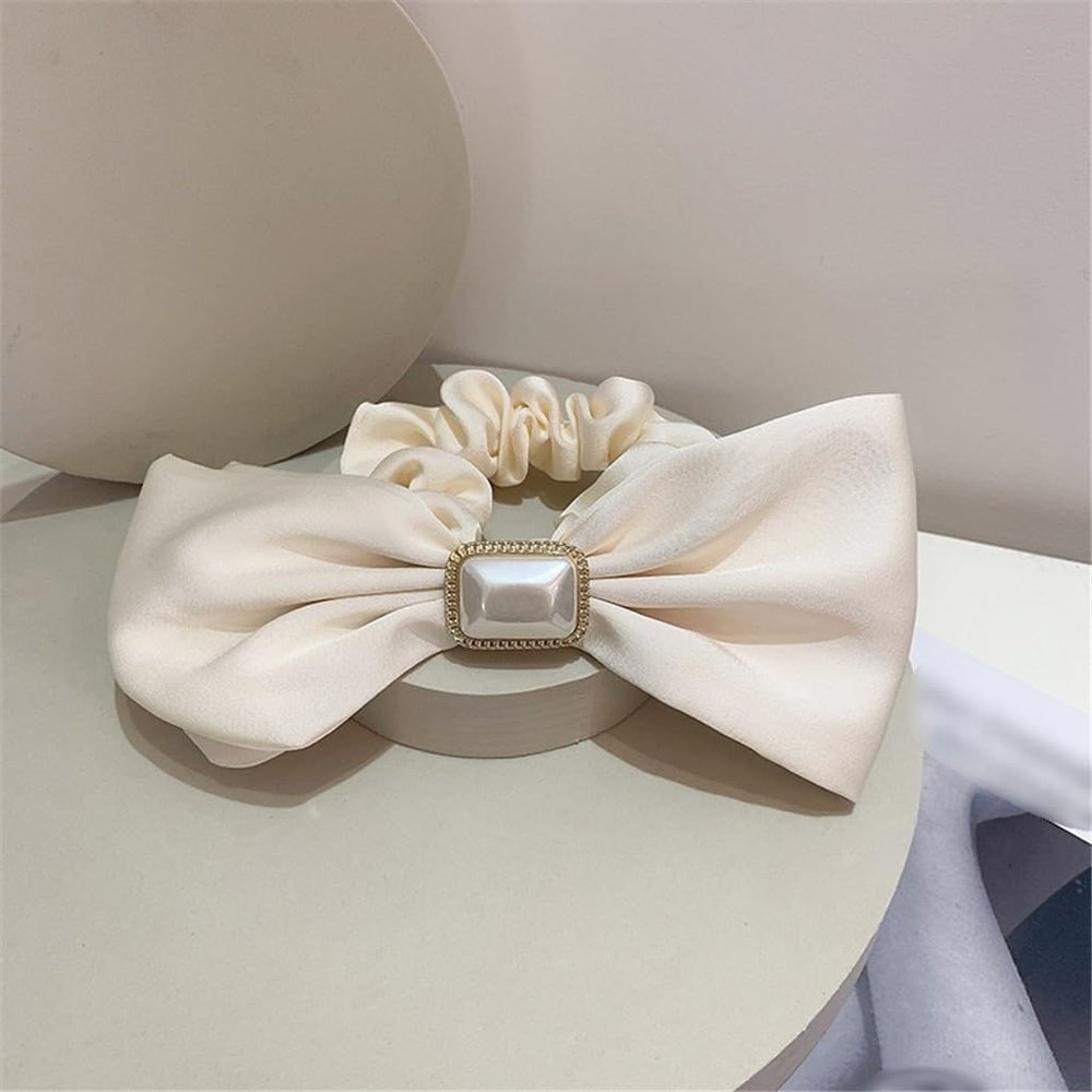 DFWZMQTG French Temperament Hair Ornaments Cold Wind Satin Ribbon