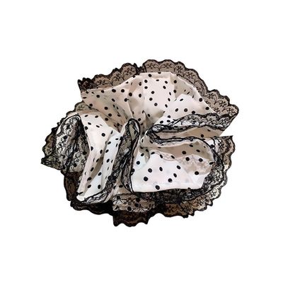 DFWZMQTG Hair Act the Role of Retro Temperament Versatile Lace Edge Wood Ear Flower Circle