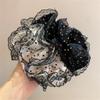 DFWZMQTG Hair Act the Role of Retro Temperament Versatile Lace Edge Wood Ear Flower Circle view 3