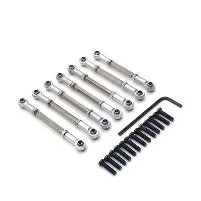 Rc Repairs Parts For WLtoys 104001 104002 1/10 Metal Upgrade Adjustable Pull Rod For RC Car Parts Accessories Replacement Repair Modification(Blue)