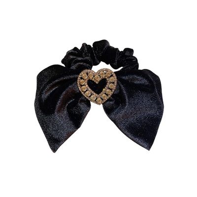DFWZMQTG Rope Retro Velvet Rhinestone Love Buckle Ribbon Hair Temperament