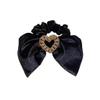 DFWZMQTG Rope Retro Velvet Rhinestone Love Buckle Ribbon Hair Temperament view 1
