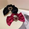 DFWZMQTG Rope Retro Velvet Rhinestone Love Buckle Ribbon Hair Temperament view 2
