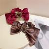 DFWZMQTG Rope Retro Velvet Rhinestone Love Buckle Ribbon Hair Temperament view 3