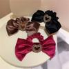 DFWZMQTG Rope Retro Velvet Rhinestone Love Buckle Ribbon Hair Temperament view 4