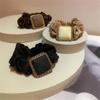 DFWZMQTG Hair Ornaments Retro Atmosphere Frosted Rubber Paint Square Buckle Wrinkled view 2