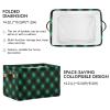 Wusikd Green Black Tartan Storage Basket Set of 2 Large Fabric Storage Baskets Bins Box Cube with Handles Collapsible Closet Shelf Clothes Organizer Basket for Nursery Bedroom view 3