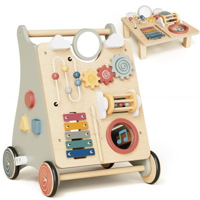 Baby Push Walker with Wheels for 6-12 Months Boys Girls, Walking Toys for 1 Year Old Learning to Walk