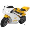 Awjaisca 49cc 2 Stroke Dirt Bike for Kids & Youth,Mini Motorcycle Motorbike Beach Off Road Vehicles, Dual Headlights, Up to 20Mph, Weight Support Up to 170LBS, 20 Miles Range (Yellow) view 1