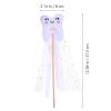 VOSAREA Fairy Wand with Ribbon Cute Teeth Fairy Stick Wand Prop Costume Accessories for Cospaly Party Dress Up Decorations view 2