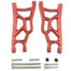 Aluminum Front Lower Suspension Arms Set Upgrade for 1/10 Slash 2WD RC Car, Replaces Part #3631 (Red) view 4