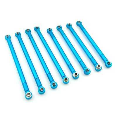 8PCS Metal Pull Rod Link Rod LinkageFor MN86S MN86 MN86KS MN86K M-N G500 1/12 RC Car Accessories Upgrade Parts(Blue)