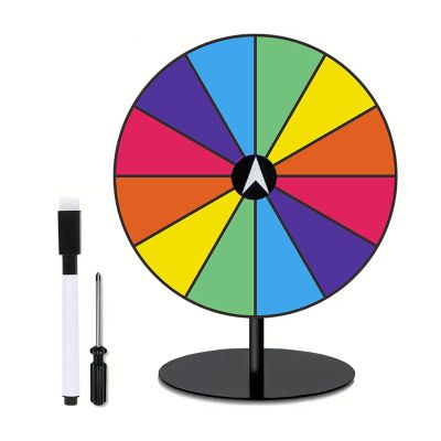 2. Sturdy Acrylic Game Wheel Includes Pen & Quick Setup for Family Classroom Activities Smooth Acrylic Prizes Wheel