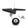 RC Airplane Tail Wheel Bracket Assembly for 60-120 Size Fixed Wing Models, 1.18 inch Sponge Wheel with Plastic Metal Mount, Landing Gear for Remote Control Aircraft view 1