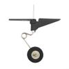 RC Airplane Tail Wheel Bracket Assembly for 60-120 Size Fixed Wing Models, 1.18 inch Sponge Wheel with Plastic Metal Mount, Landing Gear for Remote Control Aircraft view 4