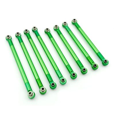 8PCS Metal Pull Rod Link Rod LinkageFor MN86S MN86 MN86KS MN86K M-N G500 1/12 RC Car Accessories Upgrade Parts(Green)