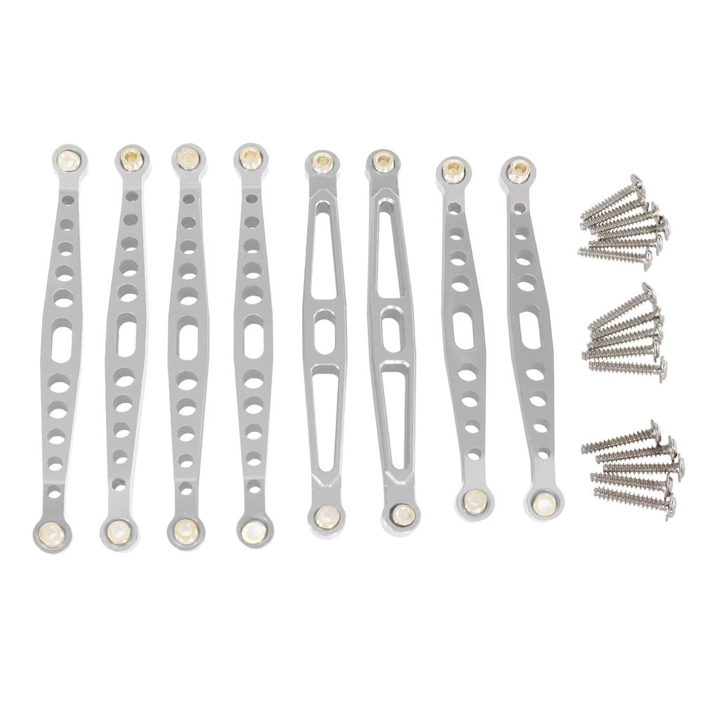 For HuangBo ZP1001 ZP1002 ZP1003 ZP1004 1/10 Metal Fixing Rods RC Car Trucks Parts Accessories And Upgrades Replacement And Repair RC Car Upgrade Part(Silver)