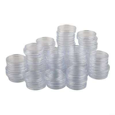 100 Pcs 39mm Round Coin Capsules Case Holders, Transparent Plastic Storage Containers for Collectible Coin, Tokens, Medals, Easy Open and Close Design for Secure Organization and Protection