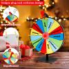 11.8inch Prize Wheel Tabletop 15/10 Slots Color Roulette Spinner DIY Interactive Spin Wheel with Eraser and Pen Erasable Tabletop Roulette Spinner for Home Trade Show Party (15 Slots A) view 3