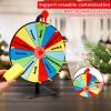 11.8inch Prize Wheel Tabletop 15/10 Slots Color Roulette Spinner DIY Interactive Spin Wheel with Eraser and Pen Erasable Tabletop Roulette Spinner for Home Trade Show Party (15 Slots A) view 4