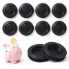 Bruislard 10 Pcs Piggy Bank Plug Saving Box Stopper Replacement Bulk Rubber for Money Saving Box(1.5'' Outer Diameter, Black) view 1
