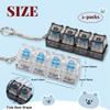 2Pcs Keyboard Fidget Toy for Adults with LED Lights, Cute Bear Clicky Keyboard Clicker Fidget Keychain, Fidget Clicker Sensory Toys for Adult to Anxiety Stress Relief view 2