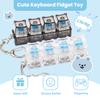 2Pcs Keyboard Fidget Toy for Adults with LED Lights, Cute Bear Clicky Keyboard Clicker Fidget Keychain, Fidget Clicker Sensory Toys for Adult to Anxiety Stress Relief view 4