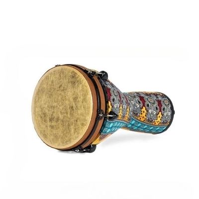12 in African Djembe Drum  Rope-Tuned Hand Percussion Drum for Adults & Kids, Beginner to Pro  Natural Goat Skin Head, Carved Wood Body, Tribal Music / Performance Instrument (12 Inch Yellow)