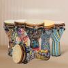 12 in African Djembe Drum  Rope-Tuned Hand Percussion Drum for Adults & Kids, Beginner to Pro  Natural Goat Skin Head, Carved Wood Body, Tribal Music / Performance Instrument (12 Inch Yellow) view 3
