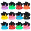 12 Pcs Cowboy Rubber Ducks with Hat, Golden Necklace & Sunglasses - Cool Car Dashboard Decor for Jeep Ducking, Stress Relief Gifts view 1