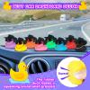 12 Pcs Cowboy Rubber Ducks with Hat, Golden Necklace & Sunglasses - Cool Car Dashboard Decor for Jeep Ducking, Stress Relief Gifts view 2