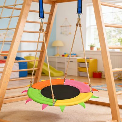 YuAnWe 28 Inch Saucer Swing for Indoor Jungly Gym, Tree Swing for Indoor Climber, Suitable for Climbing Dome,Tree Branch, Outdoor Platfrom Swing for Kids (Saucer Only)