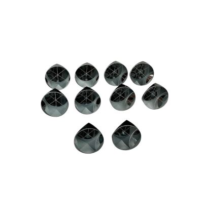 10 Pieces Silver & Copper Coated 1inch Corner Cube Prism Diameter 25.4mm Trihedral Retroreflector 5 Arc Secs Return Beam Prism(Silver Coated)