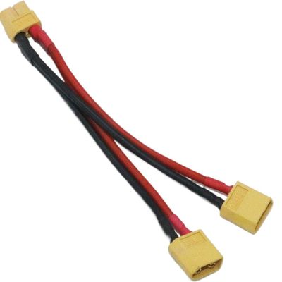 1pcs Xt60 1 to 2 1 to 3 Parallel Connector Dual Extension Y Splitter Wire for RC ESC Drone FPV Compatible with Similar Devices(1 Female to 2 Male)