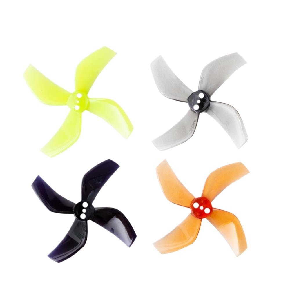 16PCS 8Pairs D51 51mm 2020 2X2X4 4-PC Propeller 1 5mm Compatible With RC Drones FPV Freestyle 2inch Cinewhoop DIY Ducted Quadcopter Parts(8Pairs Yellow)