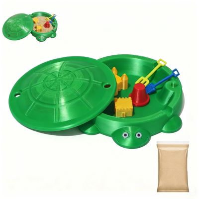 4.5IN Mini Turtle-Shaped Desktop Sandbox with Soft Sand, Small Turtle Sand Tray, Office Decor, Sensory Zen Garden with Mini Tools, Stress-Relieving Creative Gift, Ideal Choice for Office Workers