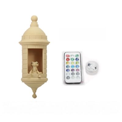 16 Adjustable Colors Puerto Rican Garita Wall Lamp with Coqui Design, Remote Control Garden Home Decor