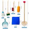 PetGlobal Kids Cleaning Set, 8 Pack Wooden Housework Cleaning Includes Broom Mop Duster Dustpan Brushes Rag and Organizing Stand, Solid Beech Wood , Cleaning Toys Gift for Toddlers Girls Boys Age 3-8 view 3