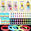 Barydat 100 Set Mini Christ Gifts Glow in the Dark Include Mini Jesus Figures Silicone Wristbands Blessing Cards for Christ Party Favors Sunday School Gifts Religious Toys to Hide and Seek view 1